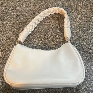 White Braided Handle Bag